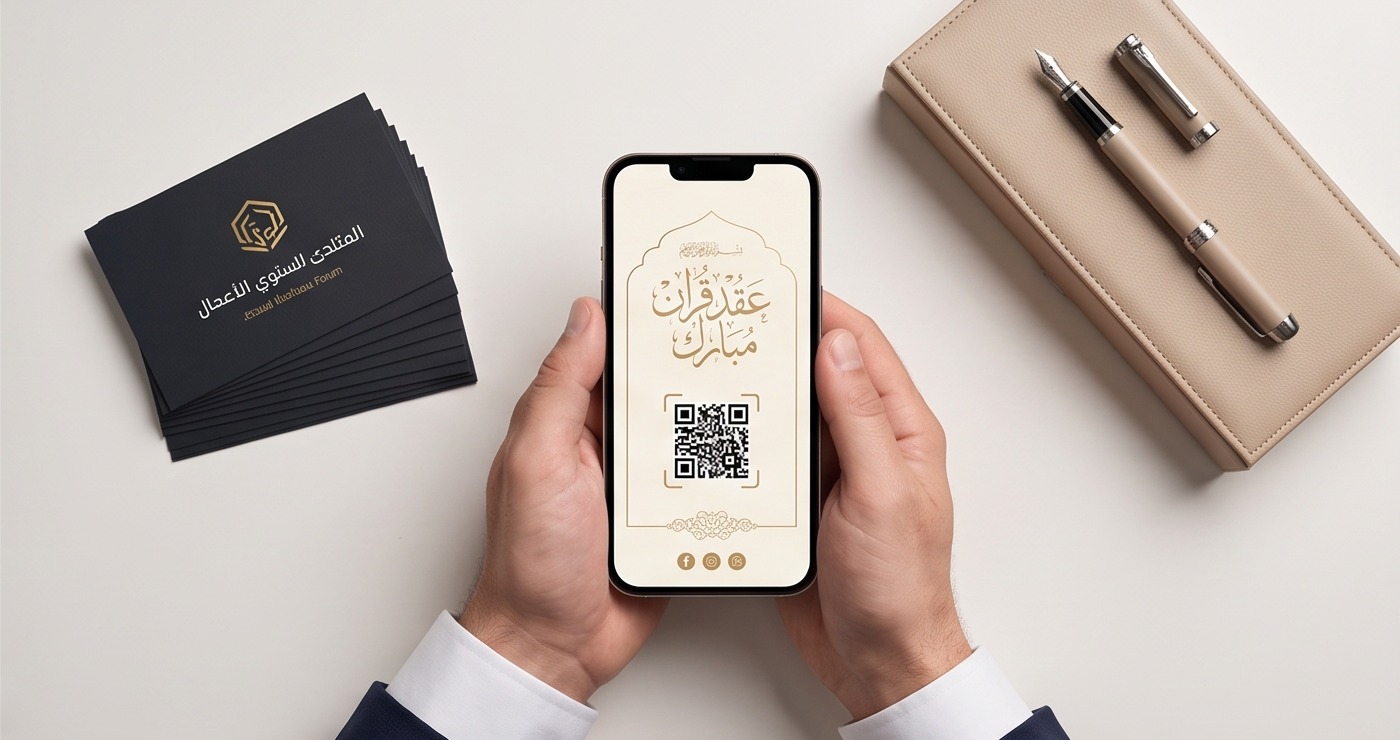دعوة عقد قران رقمية على الموبايل