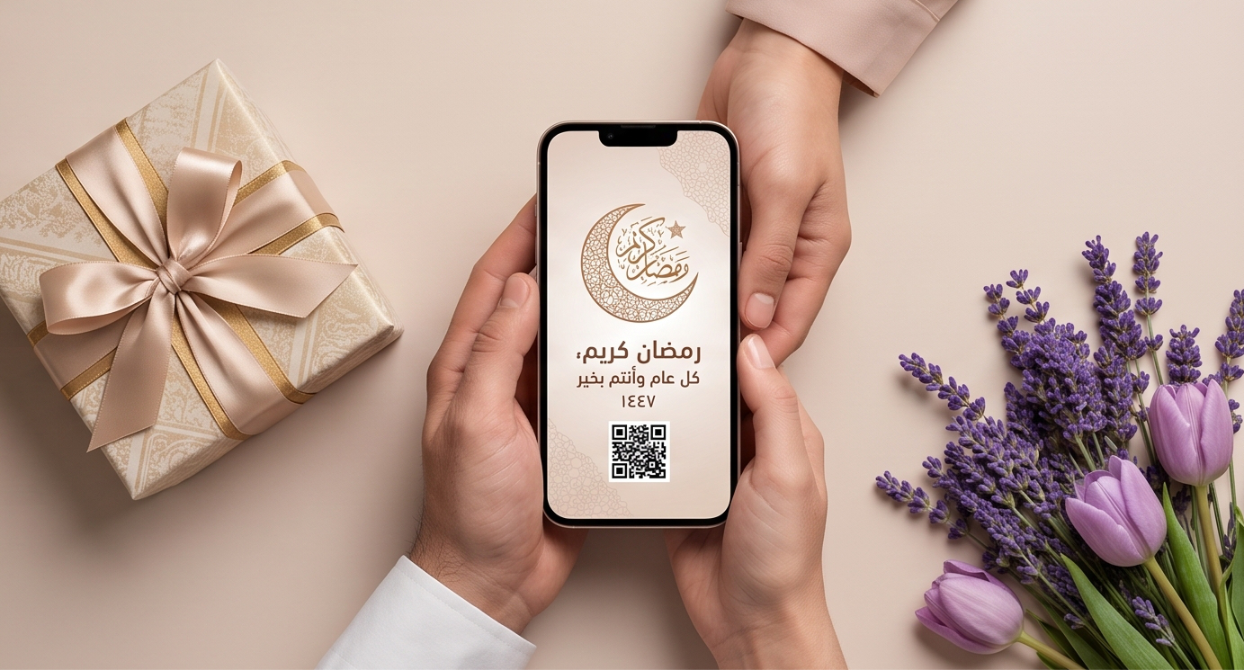 بطاقة تهنئة برمضان على الموبايل